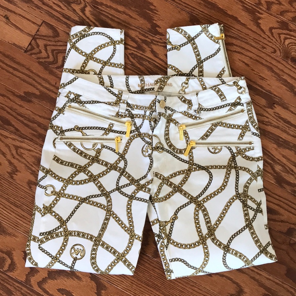 Michael Kors Chain Print Jeans Sz 6